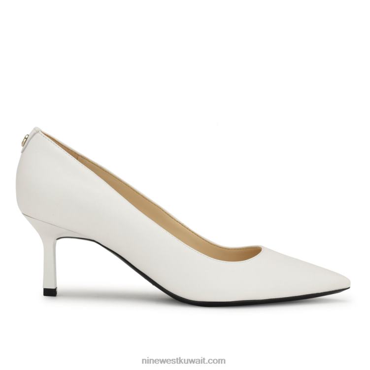 Nine West كونا 9x9 مضخات بمقدمة مدببة جلد أبيض VVL081147