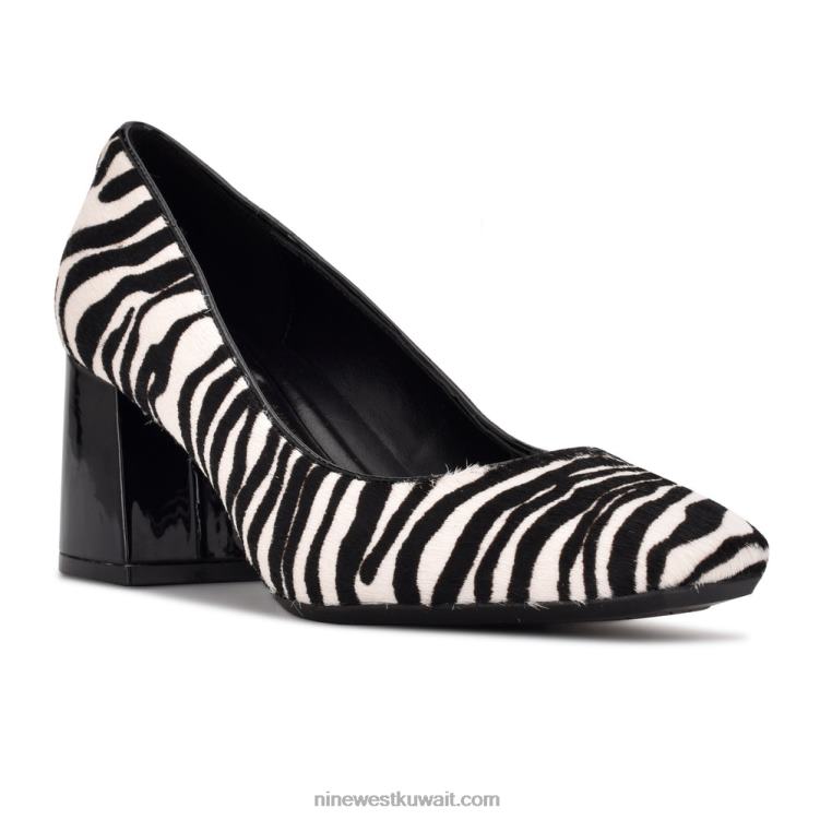 Nine West حذاء كعب عريض 9x9 شعر الحمار الوحشي VVL081229