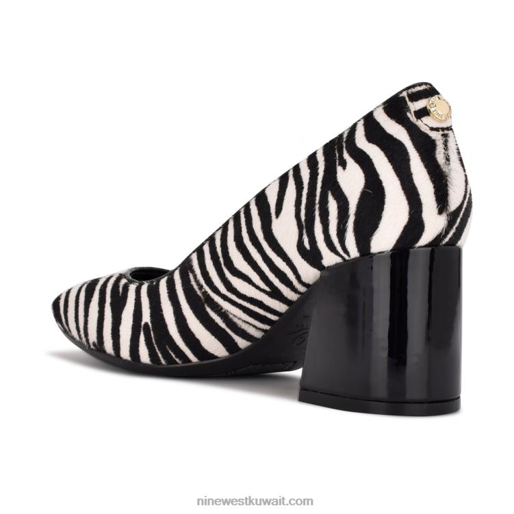 Nine West حذاء كعب عريض 9x9 شعر الحمار الوحشي VVL081229