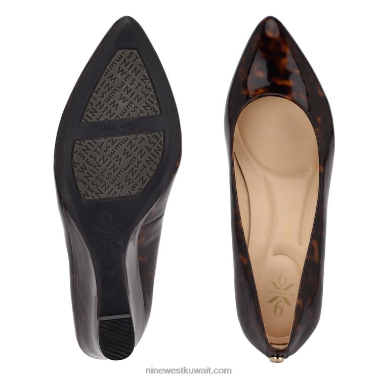 Nine West أسافين اللباس 9x9 كال سلحفاة بنية VVL082236