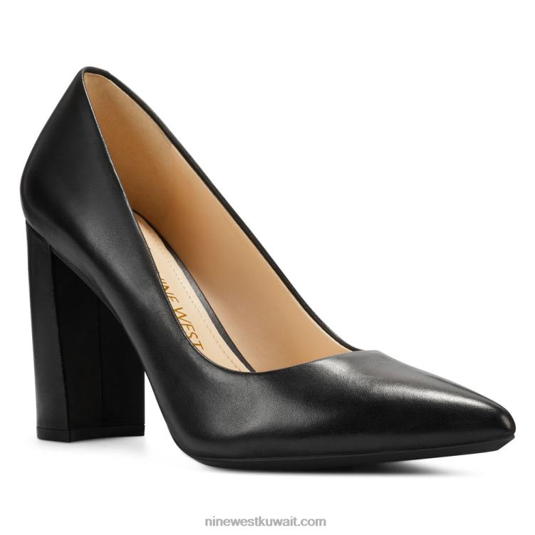 Nine West مضخات أستوريا 9x9 جلد أسود VVL082243