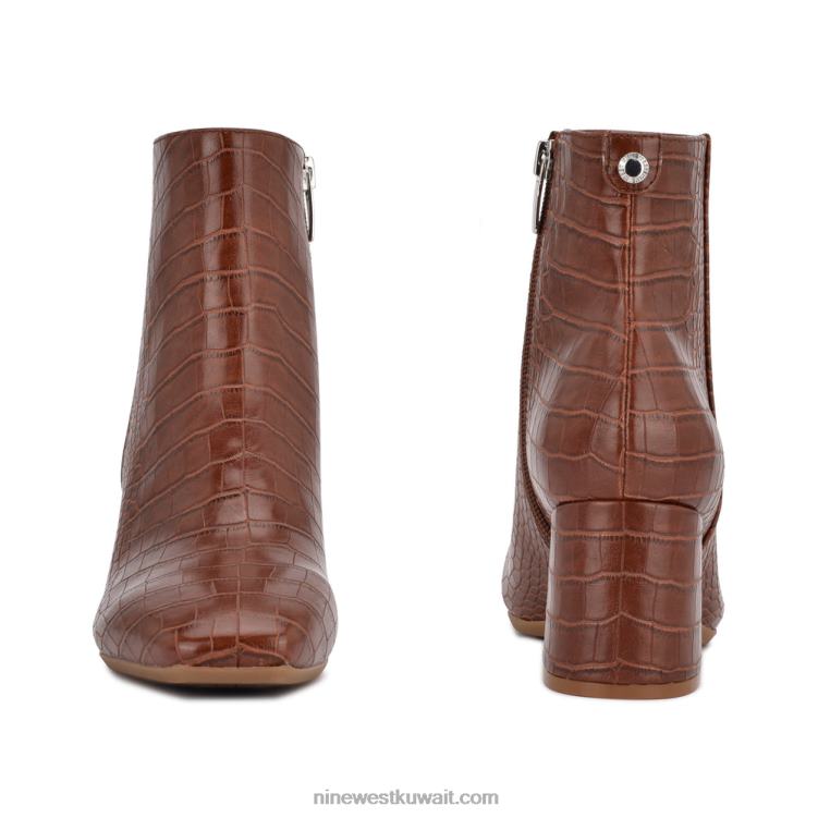 Nine West حذاء بكعب 9x9 فيفي التمساح البني VVL082905