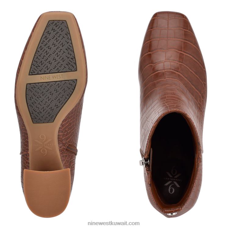 Nine West حذاء بكعب 9x9 فيفي التمساح البني VVL082905