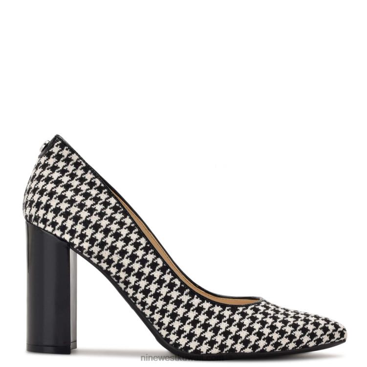 Nine West مضخات أستوريا 9x9 أسود / أبيض houndstooth VVL082116