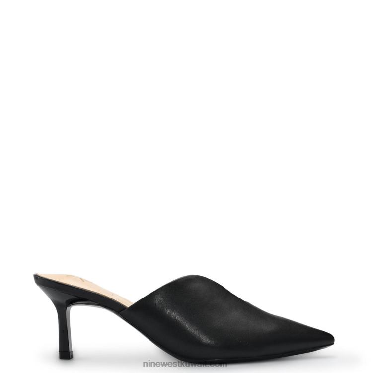 Nine West حذاء مفتوح بمقدمة مدببة 9x9 من kapps جلد أسود VVL08698