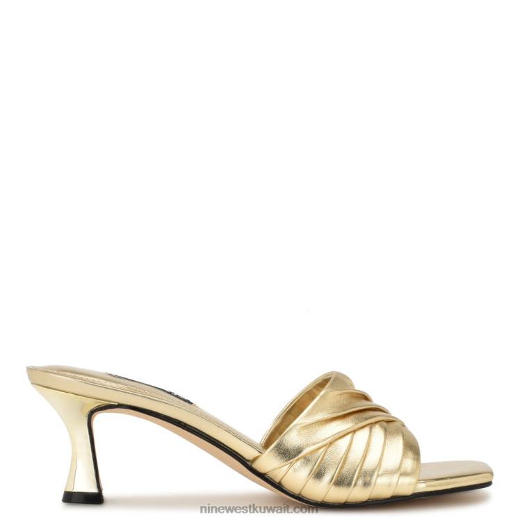 Nine West صندل منزلق بكعب من Azala بلاتينو VVL08259