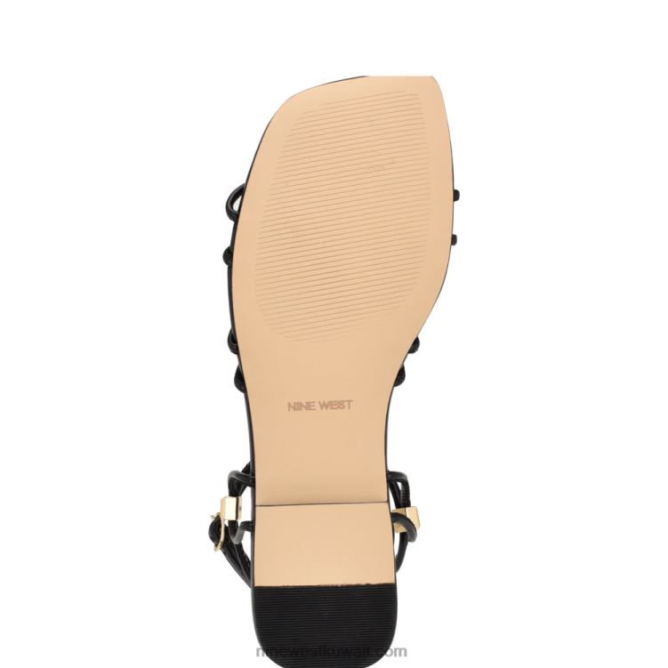 Nine West صندل مسطح من Majah أسود VVL0818