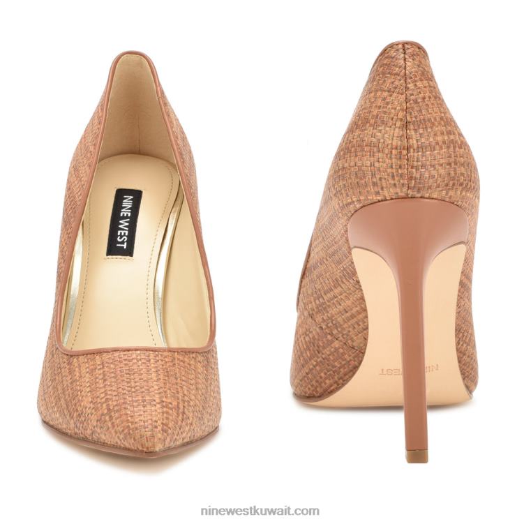 Nine West حذاء بمقدمة مدببة منسوجة من Tatiana بني VVL08866