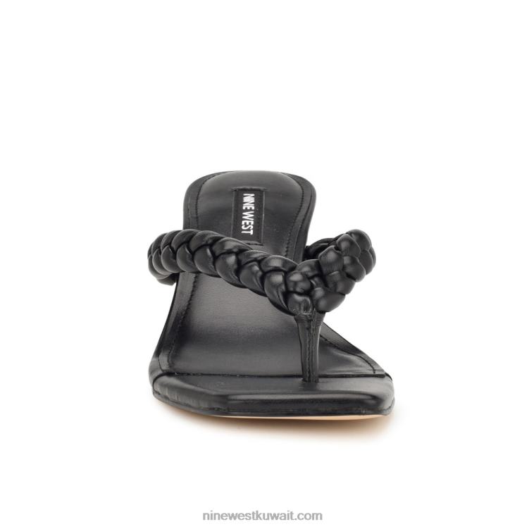 Nine West صندل منزلق بكعب ملاك أسود VVL081081