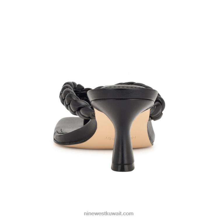 Nine West صندل منزلق بكعب ملاك أسود VVL081081