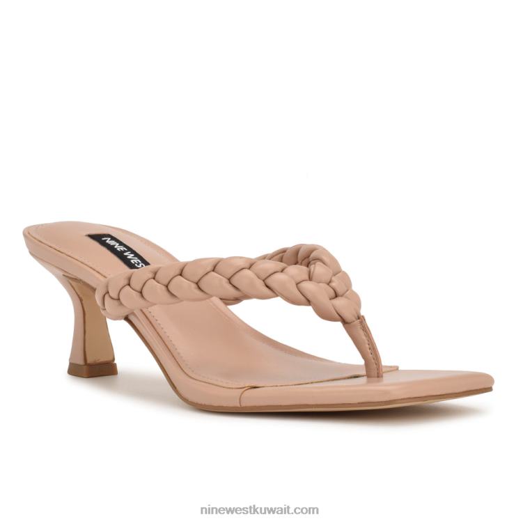 Nine West صندل منزلق بكعب ملاك عارية بالكاد VVL081082