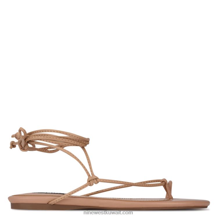 Nine West صندل مسطح ملفوف في الكاحل استحى دافئ VVL08111