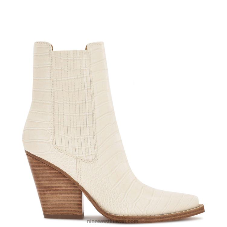 Nine West الجوارب كتلة كعب شيك كريم منقوش كروكو VVL081142