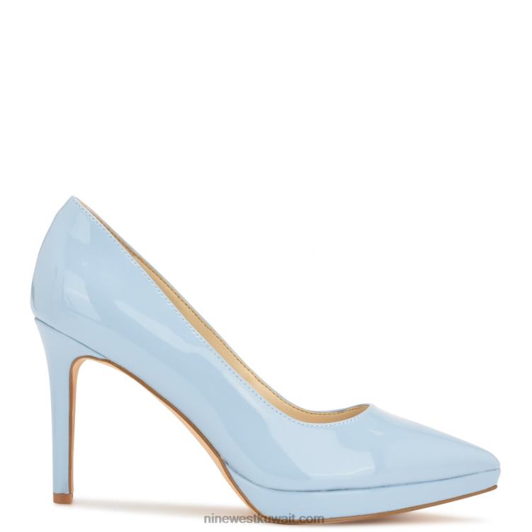 Nine West مضخات منصة شيلبي براءة اختراع الطفل الأزرق VVL081197