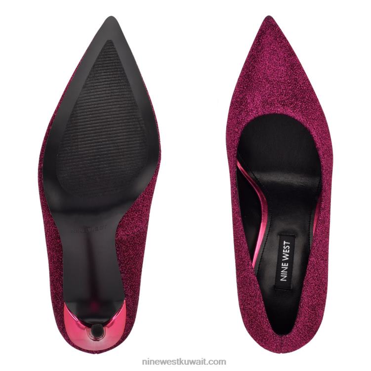 Nine West مضخات اصبع مدبب جديدة بريق بنفسجي متوسط VVL081279