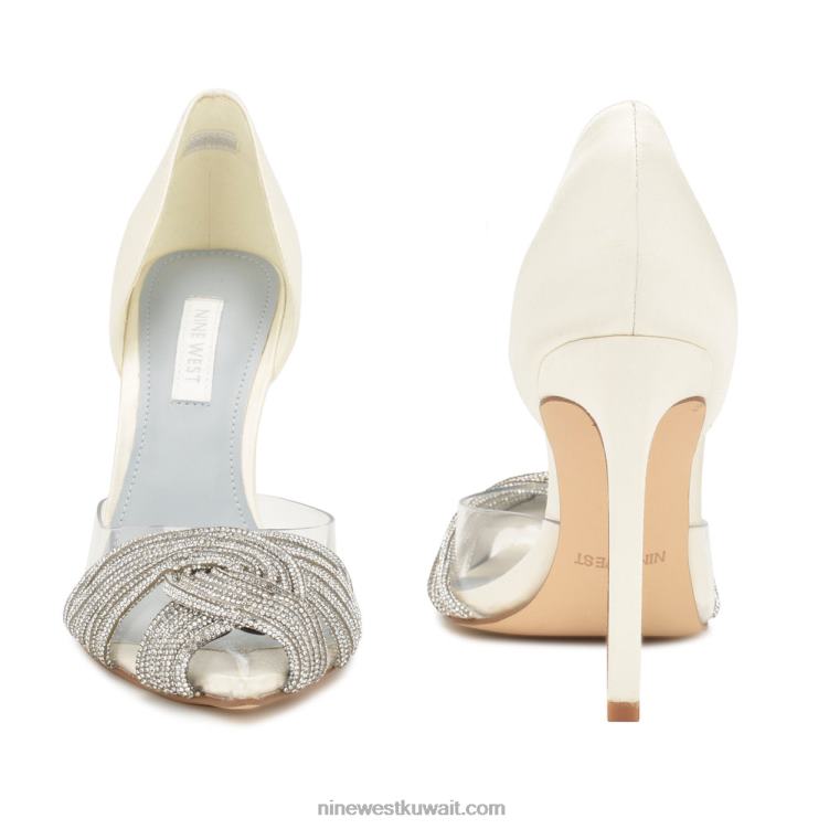 Nine West مضخات توست دورساي العاج / الكريستال الصافي VVL081295