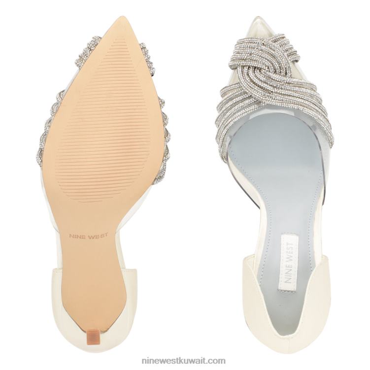 Nine West مضخات توست دورساي العاج / الكريستال الصافي VVL081295