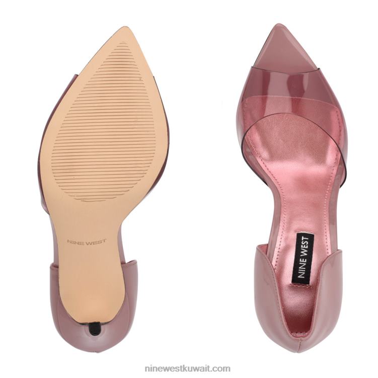 Nine West سعر مضخات زقزقة اصبع القدم براءة اختراع وردية / واضحة VVL081310