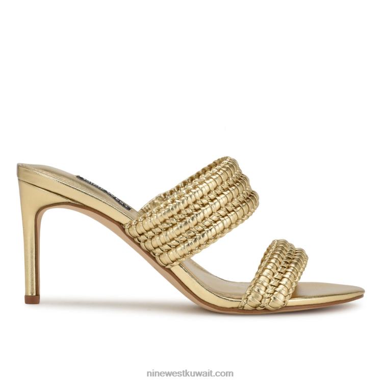 Nine West صندل منزلق بكعب وقفة بلاتينو VVL08132