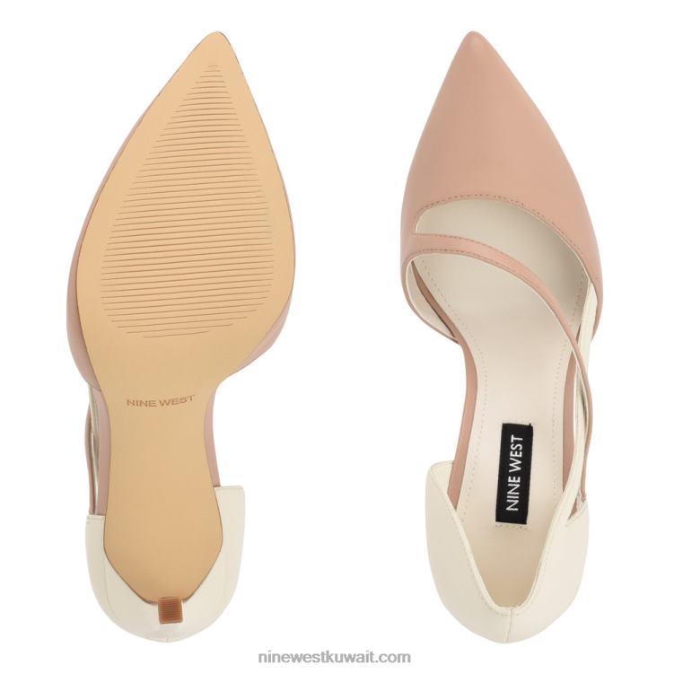 Nine West عشرات اللباس مضخة بالكاد عارية / كريم شيك VVL081352