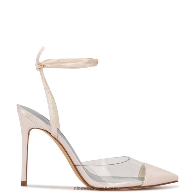 Nine West أضخم مضخات لف الكاحل عاجي / واضح VVL081362