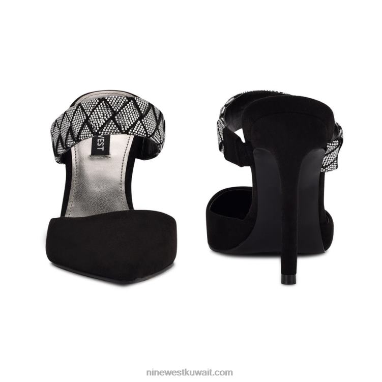 Nine West مضخات فريسا بمقدمة مدببة جلد الغزال الأسود VVL081417