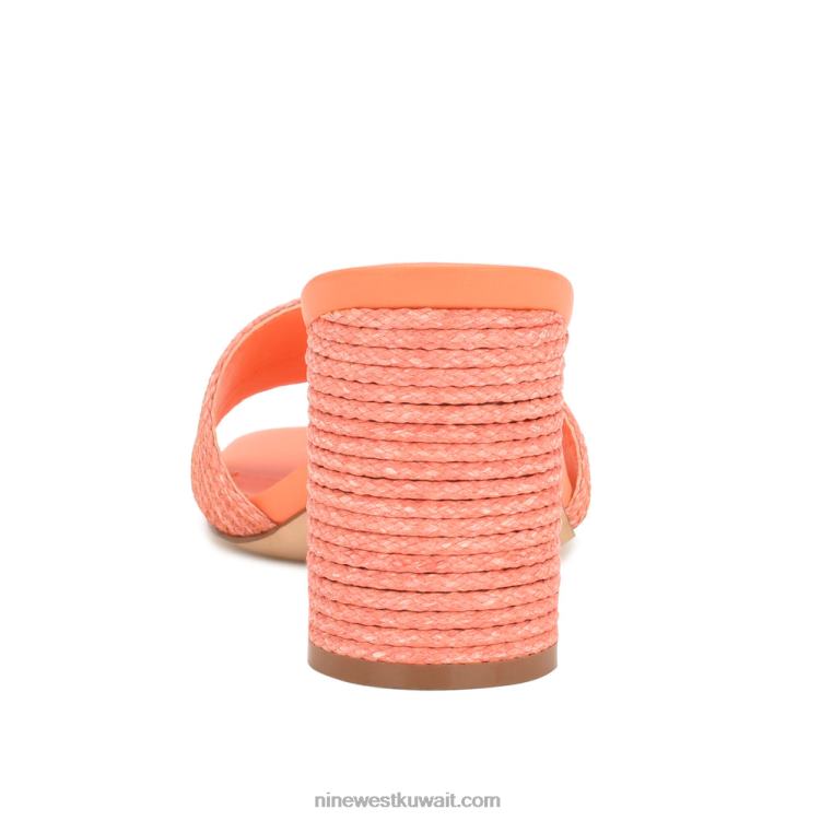 Nine West صندل منزلق بكعب مابيلي البرتقالي VVL08141