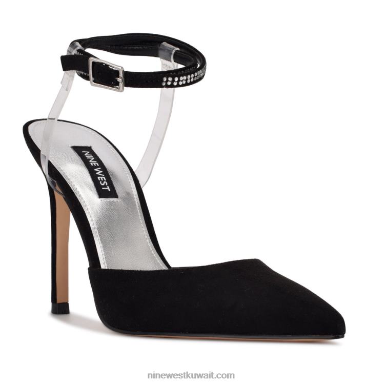 Nine West مضخات التفاف الكاحل أسود / واضح VVL081424