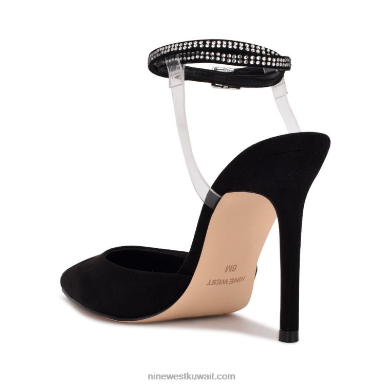 Nine West مضخات التفاف الكاحل أسود / واضح VVL081424