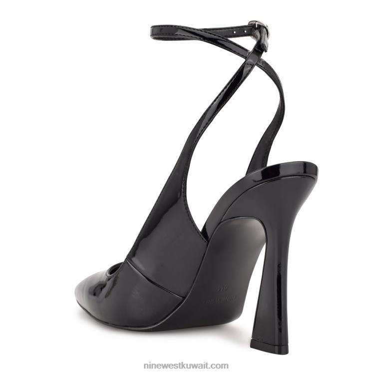 Nine West تابيتا فستان برباط حول الكاحل أسود براءة اختراع VVL081432