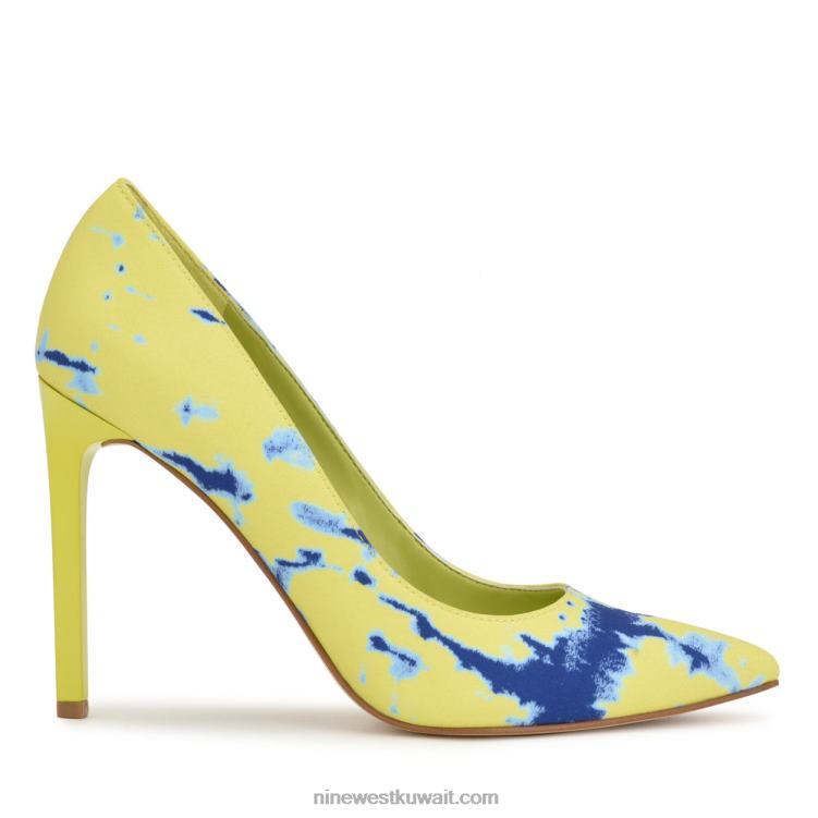 Nine West حذاء بمقدمة مدببة تاتيانا النيون الأخضر صبغ التعادل الأزرق VVL081491