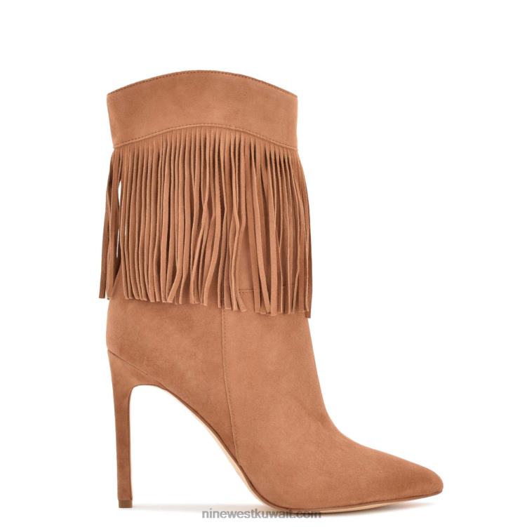 Nine West يحاول الجوارب هدب بكعب كونياك من جلد الغزال VVL081503