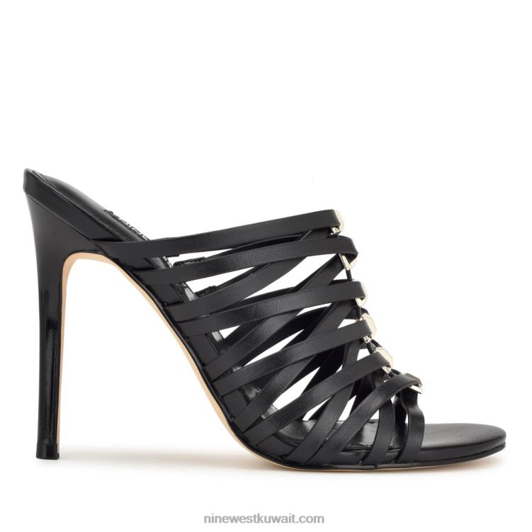 Nine West يجب أن الصنادل ذات الكعب العالي أسود VVL08152