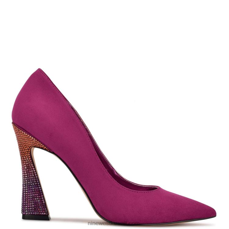 Nine West حذاء تريندز بمقدمة مدببة جلد الغزال الوردي / حجر الراين VVL081533