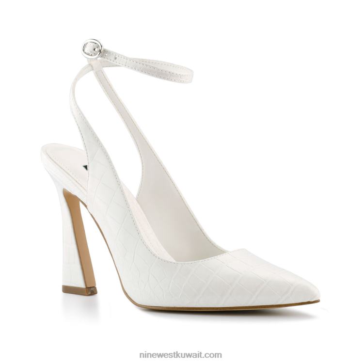 Nine West تابيتا فستان برباط حول الكاحل تمساح تنقش العظام VVL081538