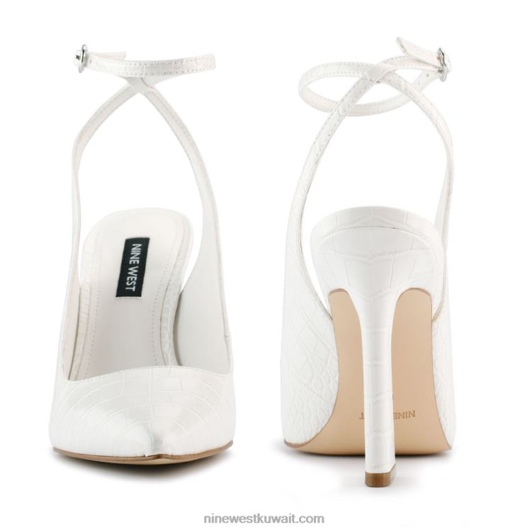 Nine West تابيتا فستان برباط حول الكاحل تمساح تنقش العظام VVL081538