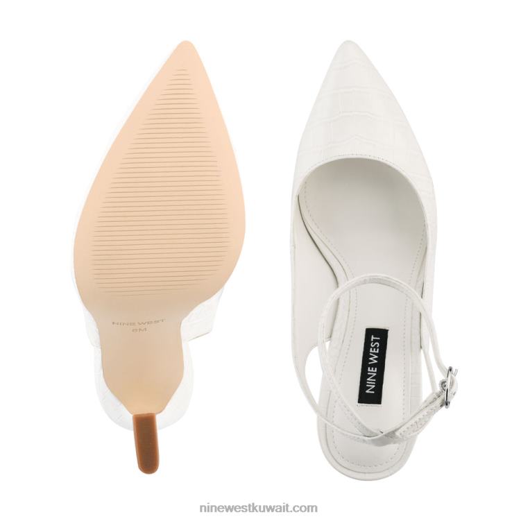 Nine West تابيتا فستان برباط حول الكاحل تمساح تنقش العظام VVL081538