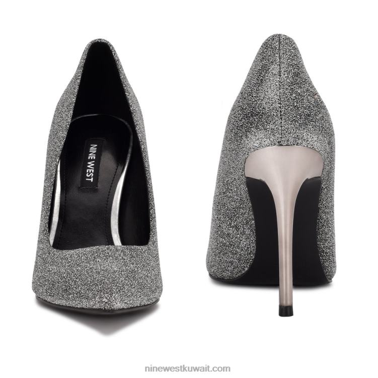 Nine West مضخات اصبع مدبب جديدة بريق بيوتر VVL081572