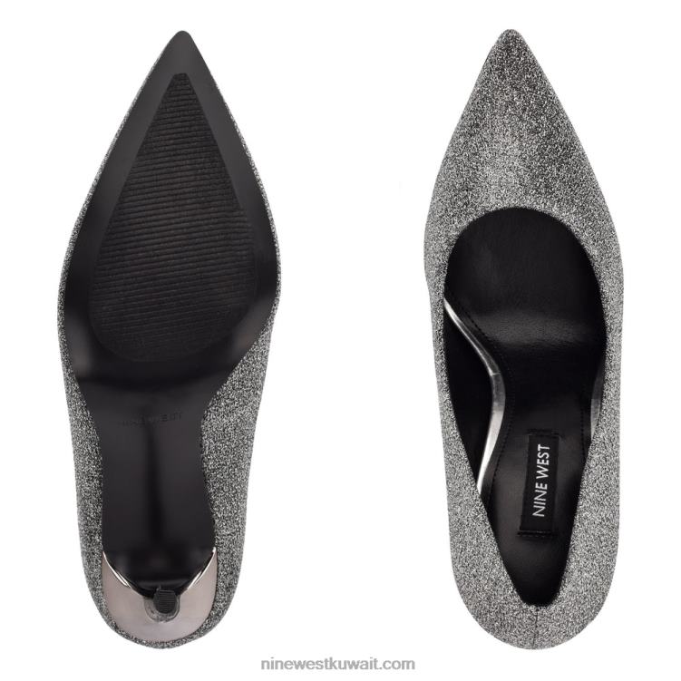 Nine West مضخات اصبع مدبب جديدة بريق بيوتر VVL081572