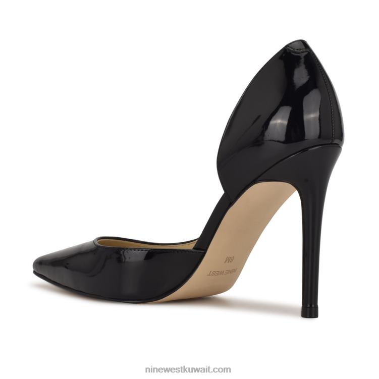 Nine West حذاء فولو دورساي بمقدمة مدببة أسود براءة اختراع VVL081575