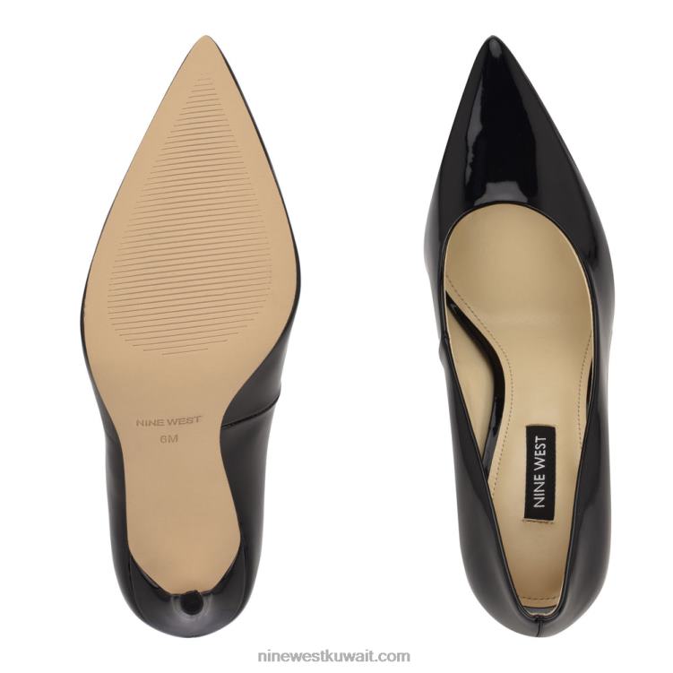Nine West مضخات اصبع مدبب جديدة أسود براءة اختراع VVL081580