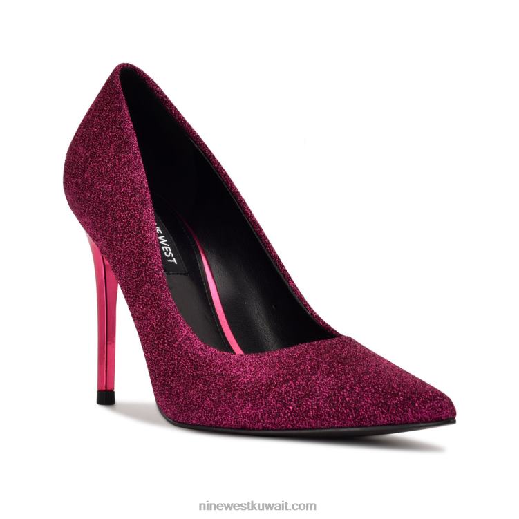 Nine West مضخات اصبع مدبب جديدة بريق بنفسجي متوسط VVL081585