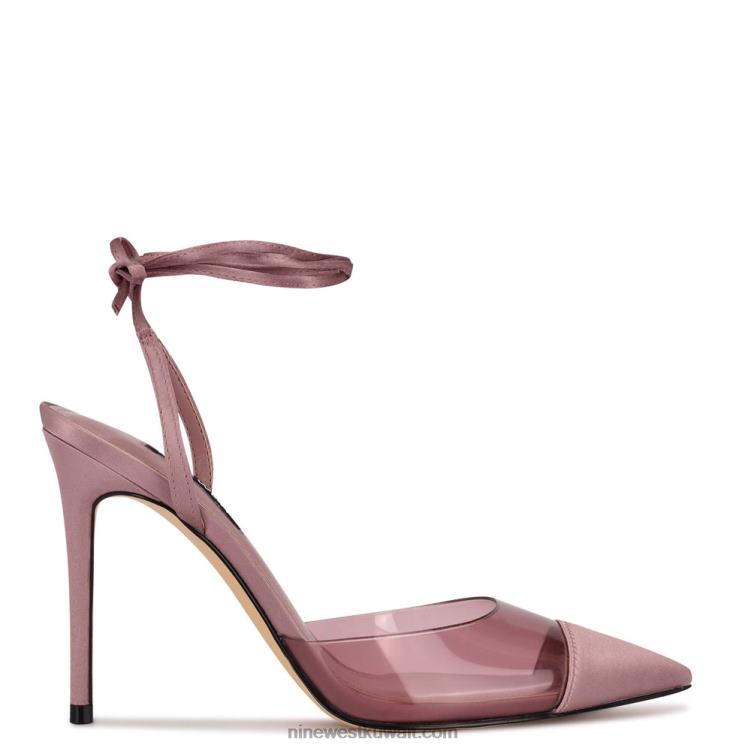 Nine West أضخم مضخات لف الكاحل وردي / واضح VVL081655