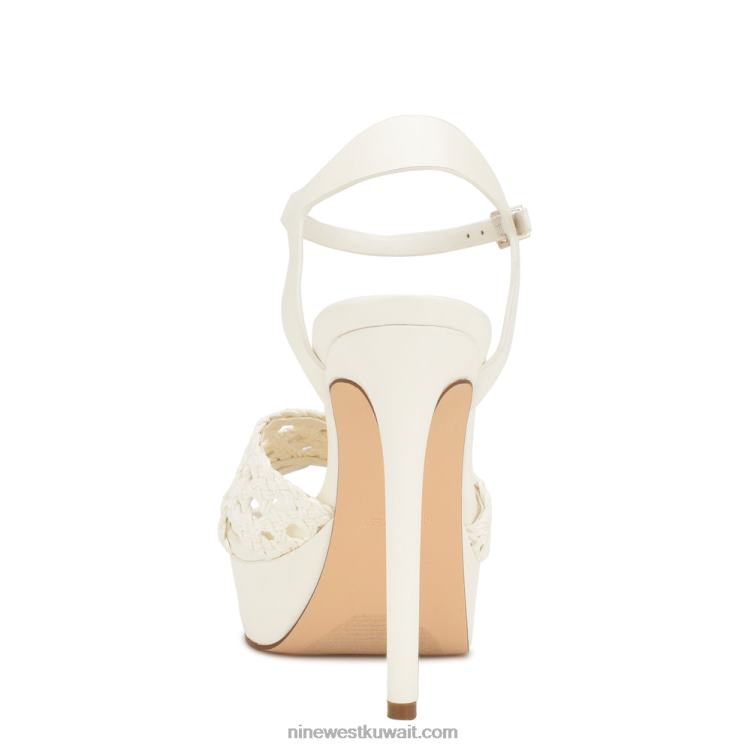 Nine West الصنادل اليونانية المنصة أبيض VVL081707