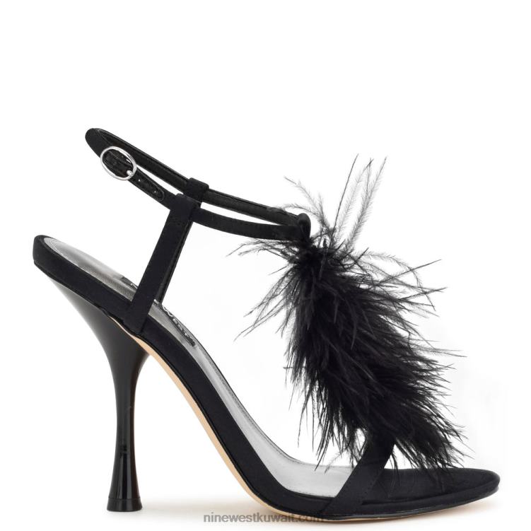 Nine West مليون صندل بكعب الكاحل أسود VVL081751