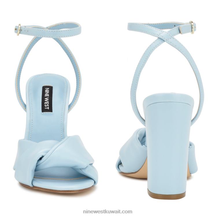 Nine West صندل بكعب لاريسا أزرق فاتح VVL081754
