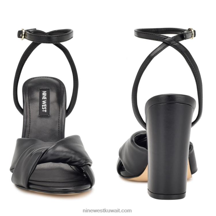 Nine West صندل بكعب لاريسا أسود VVL081755