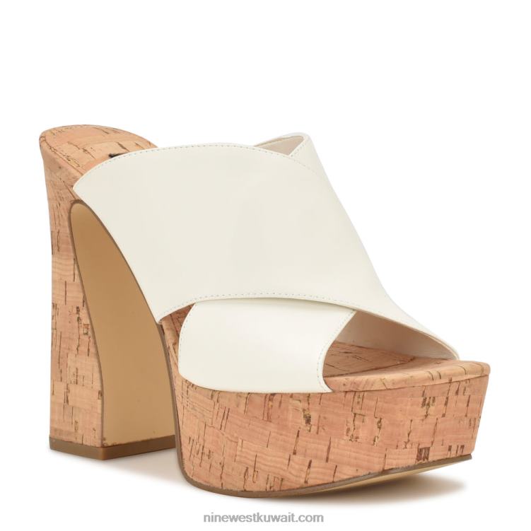 Nine West صندل بلاتفورم جيرلز أبيض VVL08177