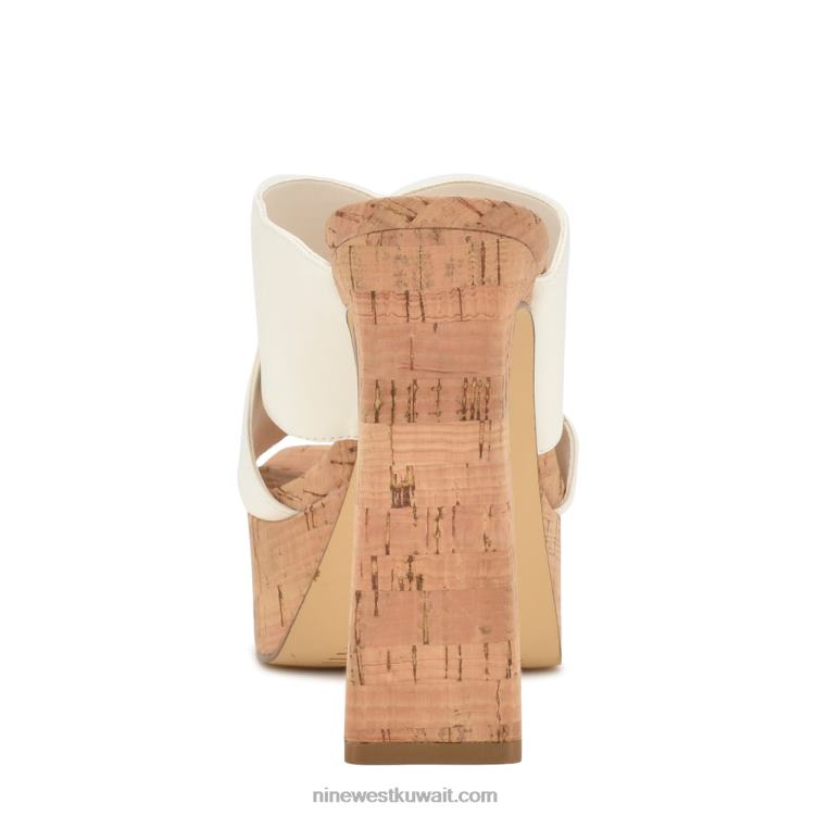 Nine West صندل بلاتفورم جيرلز أبيض VVL08177