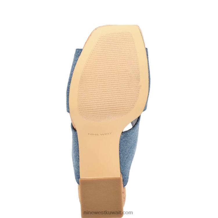 Nine West صندل بلاتفورم جيرلز الدنيم الأزرق VVL08178